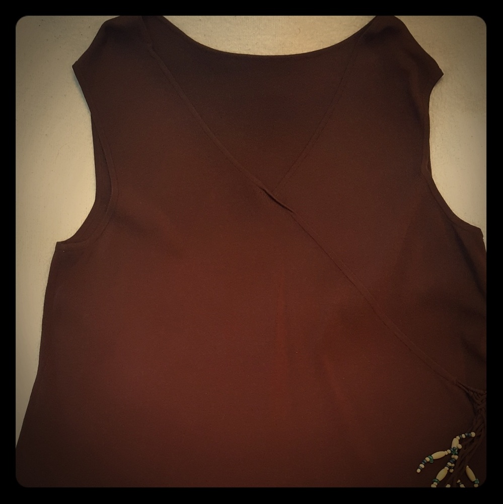 Brown sleeveless top